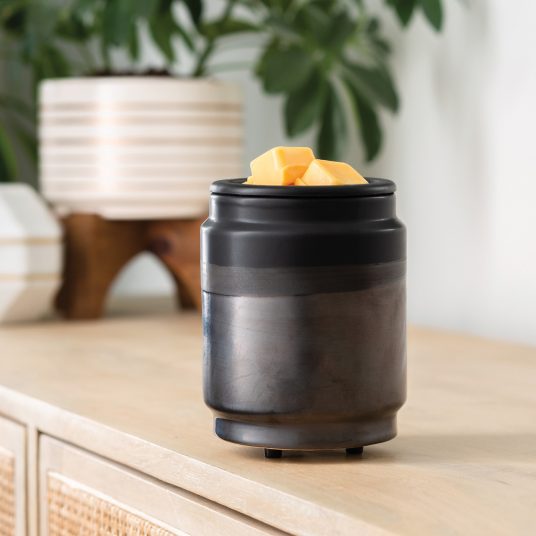 Black Dipped Flip Dish Wax Warmer warming wax for home fragrance in Central Oregon style